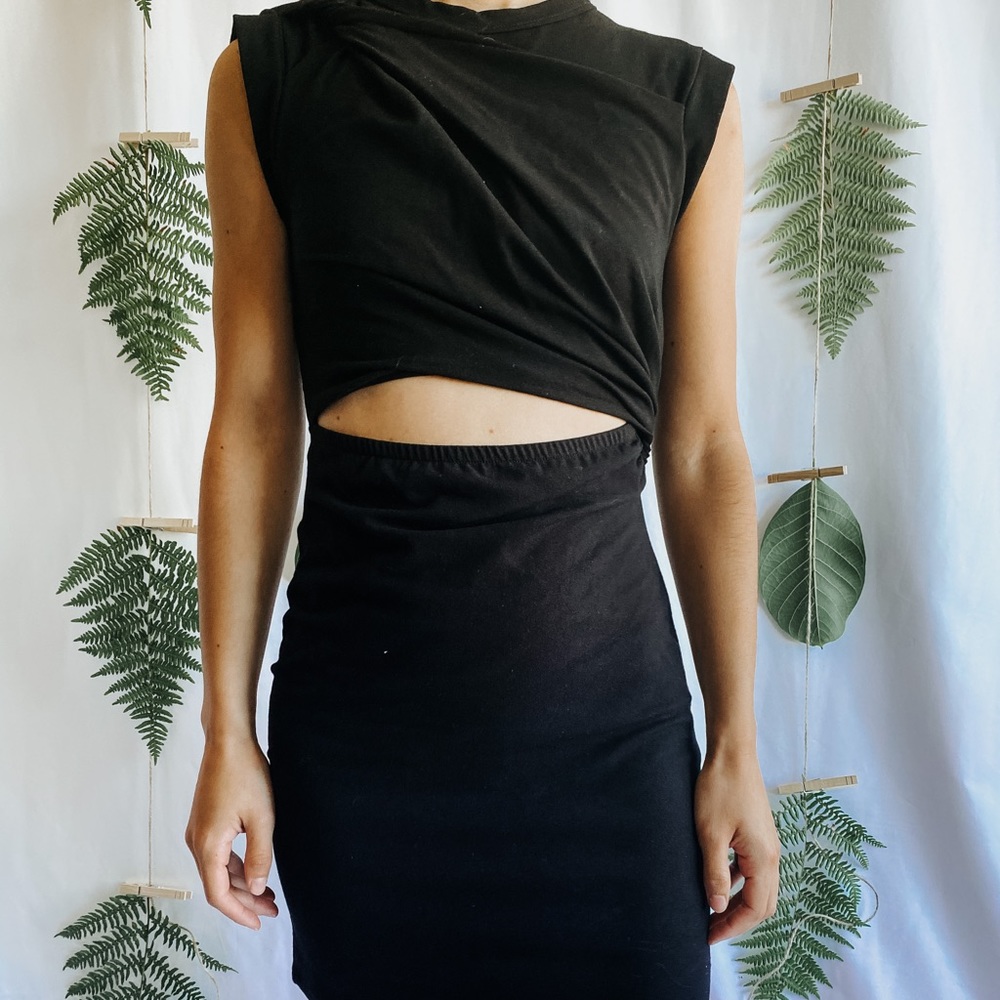 Twisted Colorblock Mini Dress